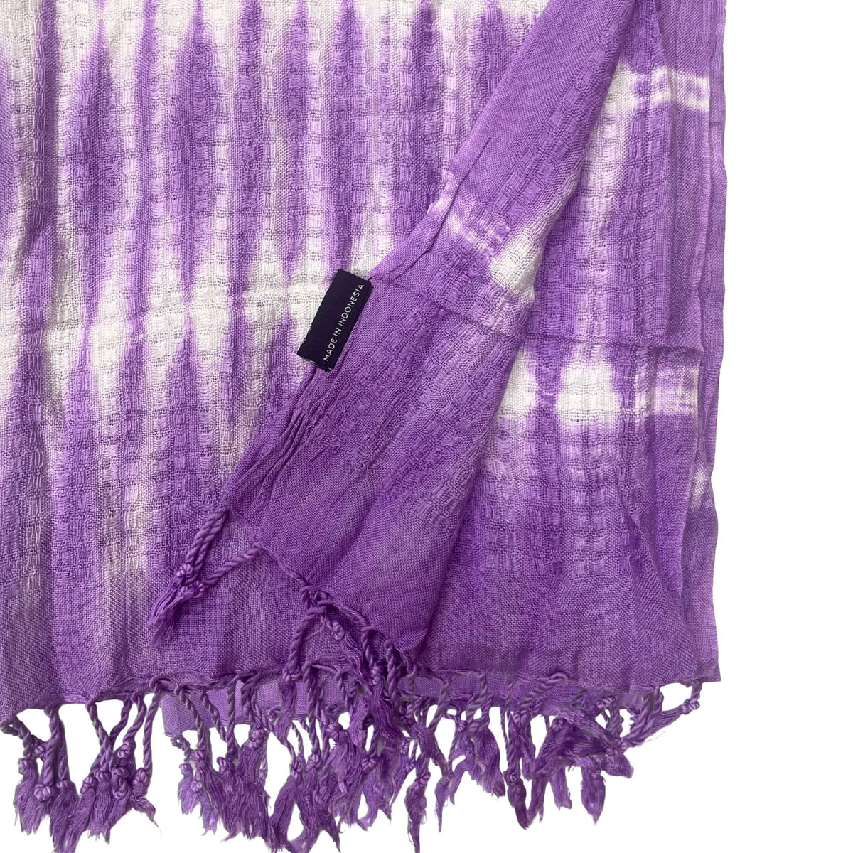 Boho Java Art Stole/Scarf - Lavender Stripes & Motiff - 62x200cm