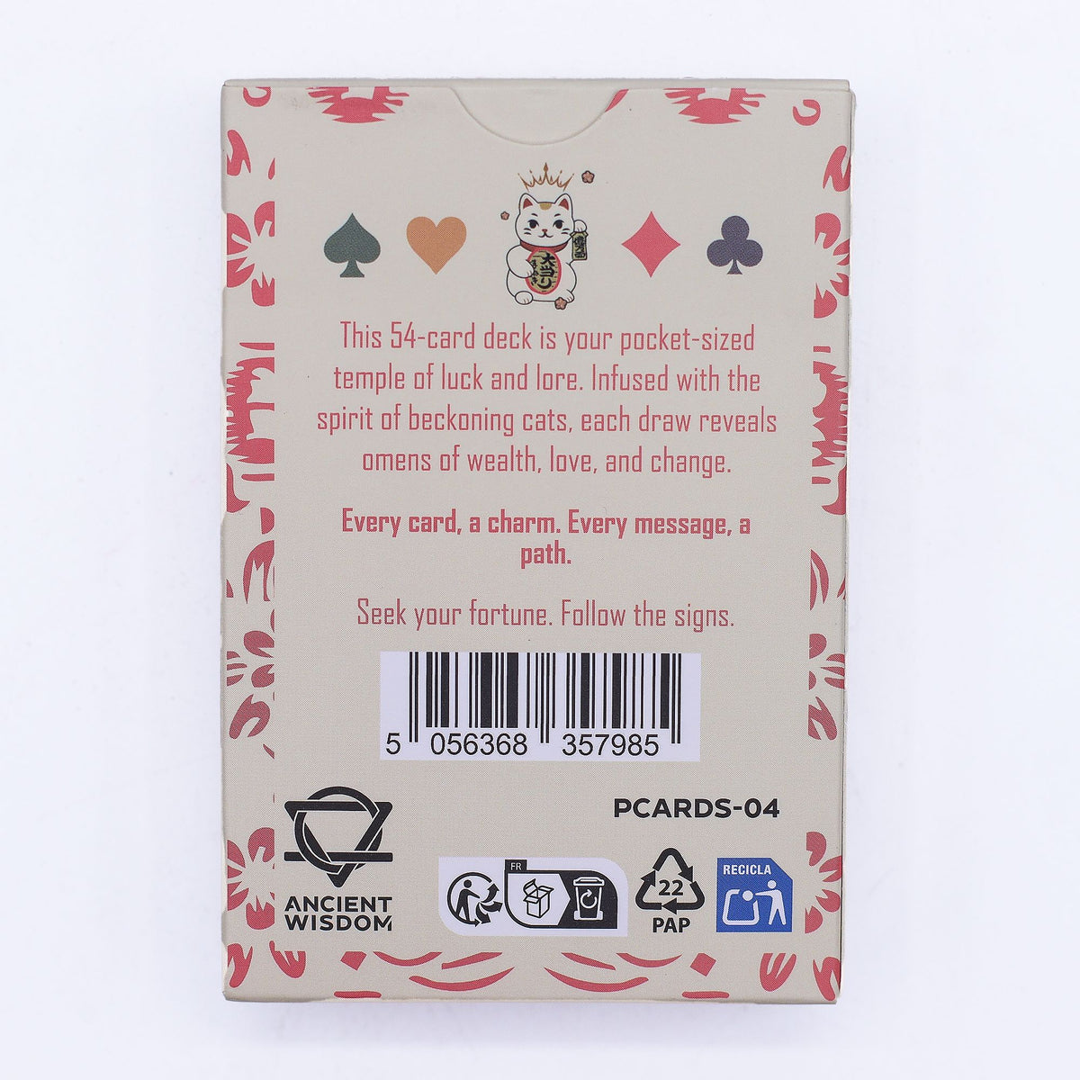 Fortune Cats Playing & Oracle Cards- Maneki Neko Deck