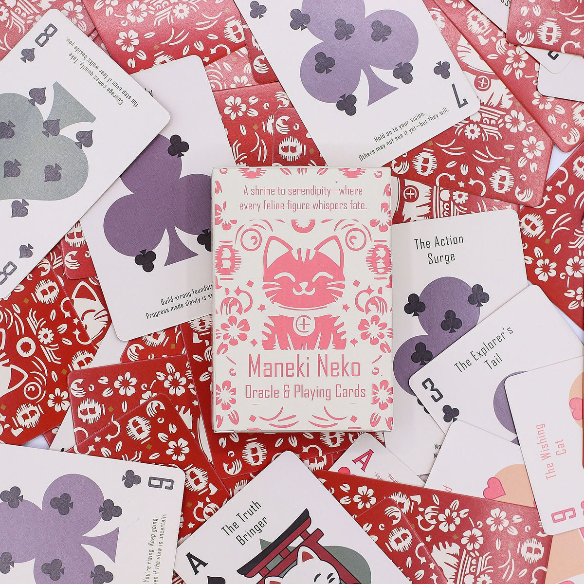Fortune Cats Playing & Oracle Cards- Maneki Neko Deck