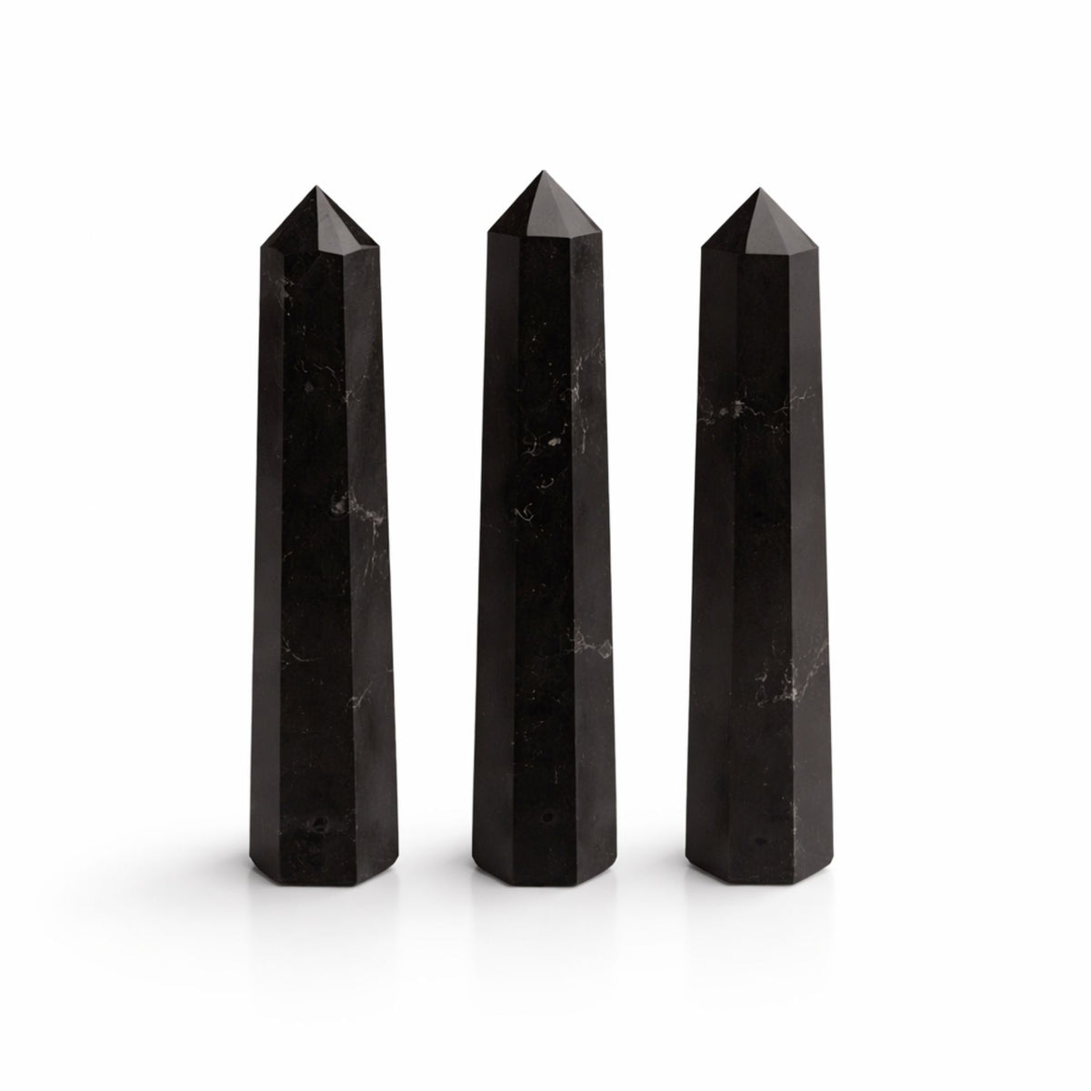 Gemstone Six Face Obelisk Point approx 11cm - Black Tourmaline