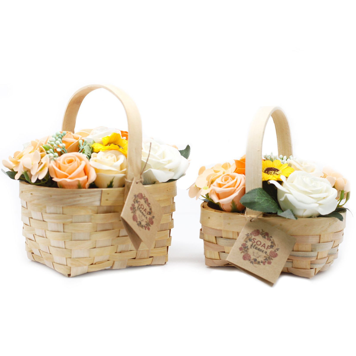 Large Pink Bouquet in Wicker Basket