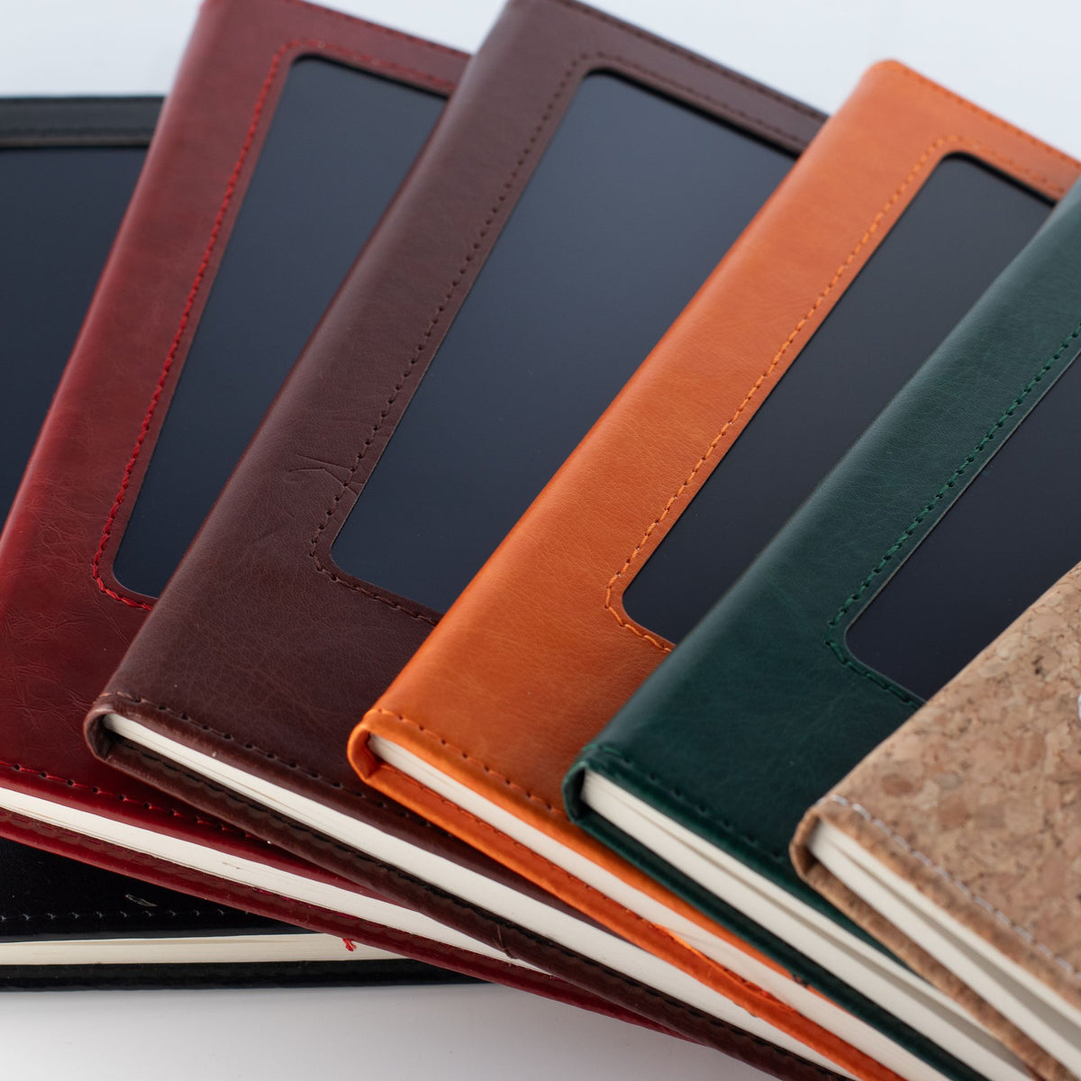 A5 Intention Note Book - LCD Wipe Screen - Cork Leather Effect - 80 Leafs