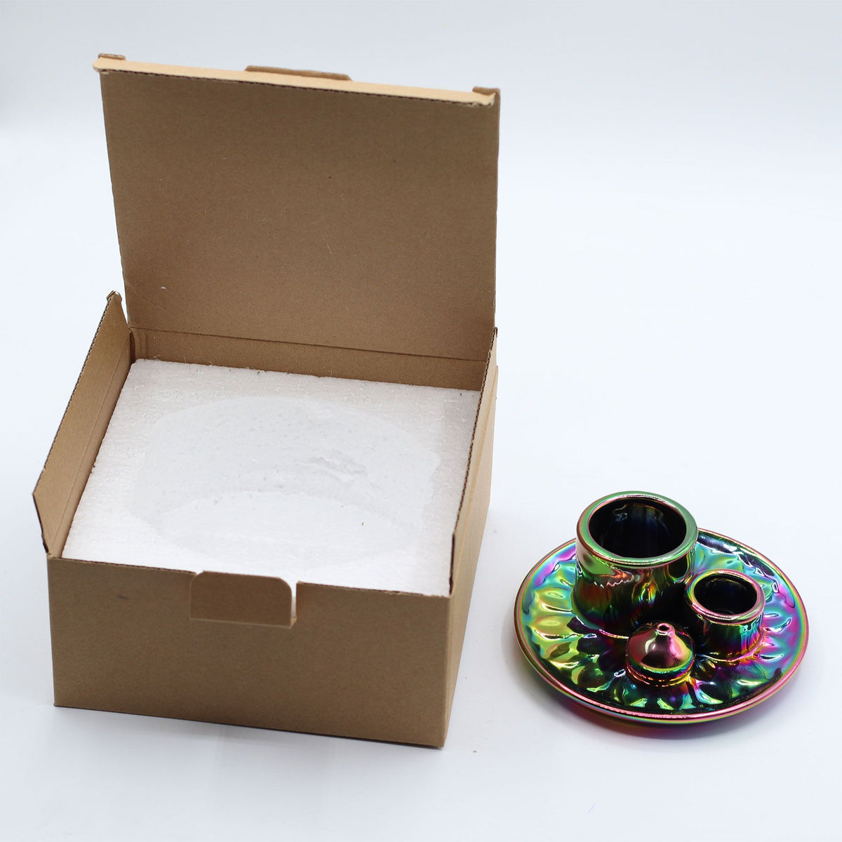 Palo Santo Stick & Smudge Holder - Mandala - Metalic Rainbow