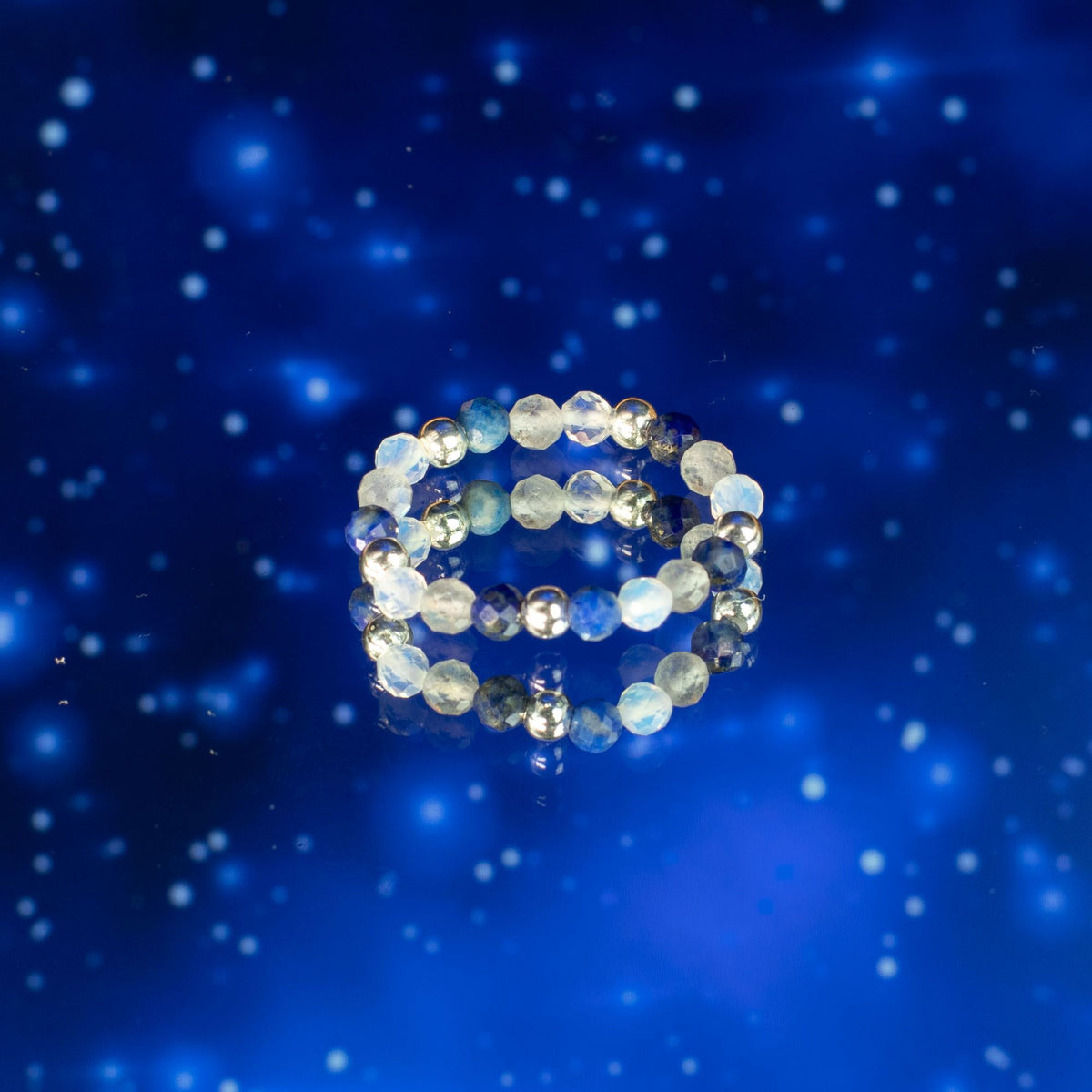 Nymph Spirit Gemstone Ring Set - Northern Lights