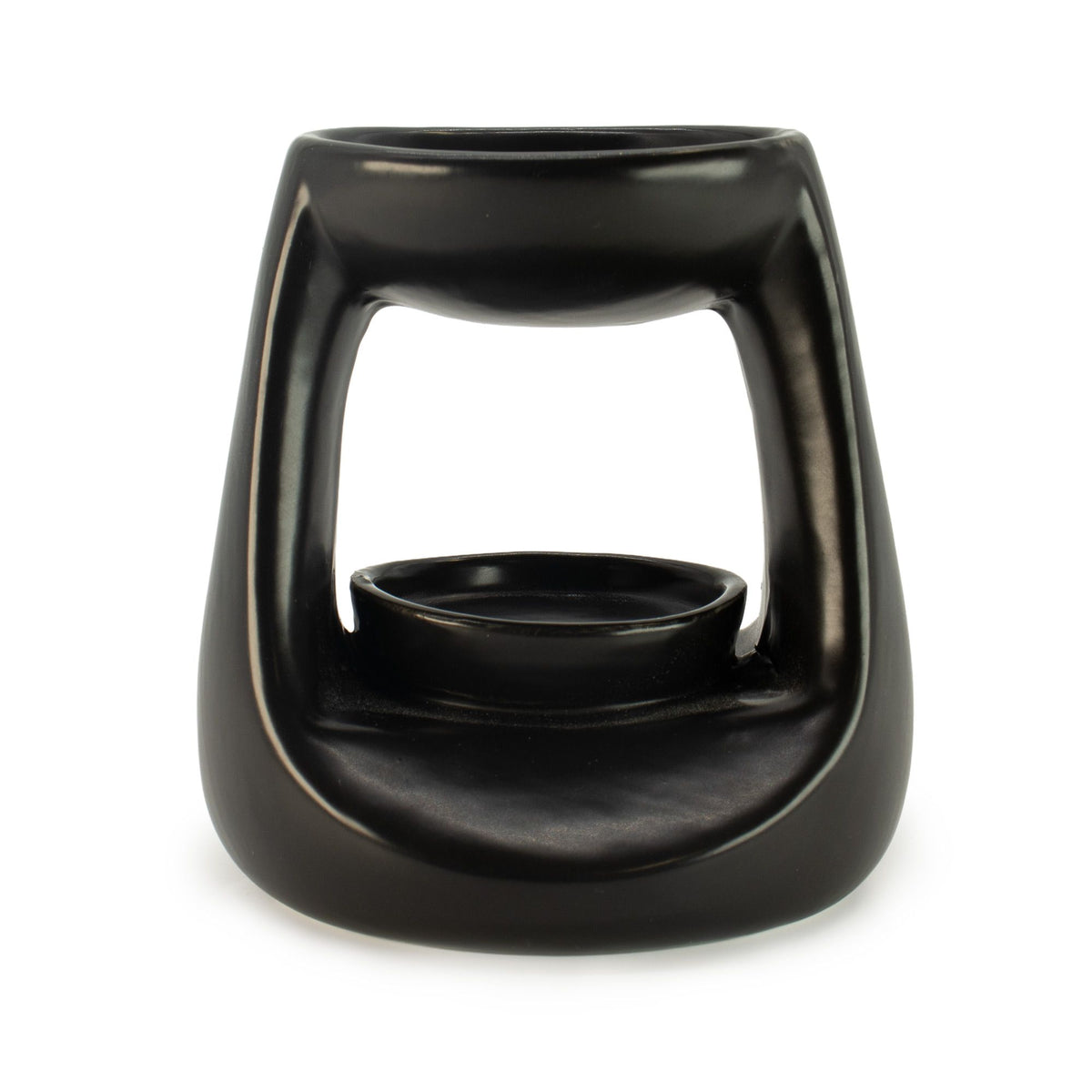 Ceramic Zen Oil Burner - Small Classic  - Matt Black