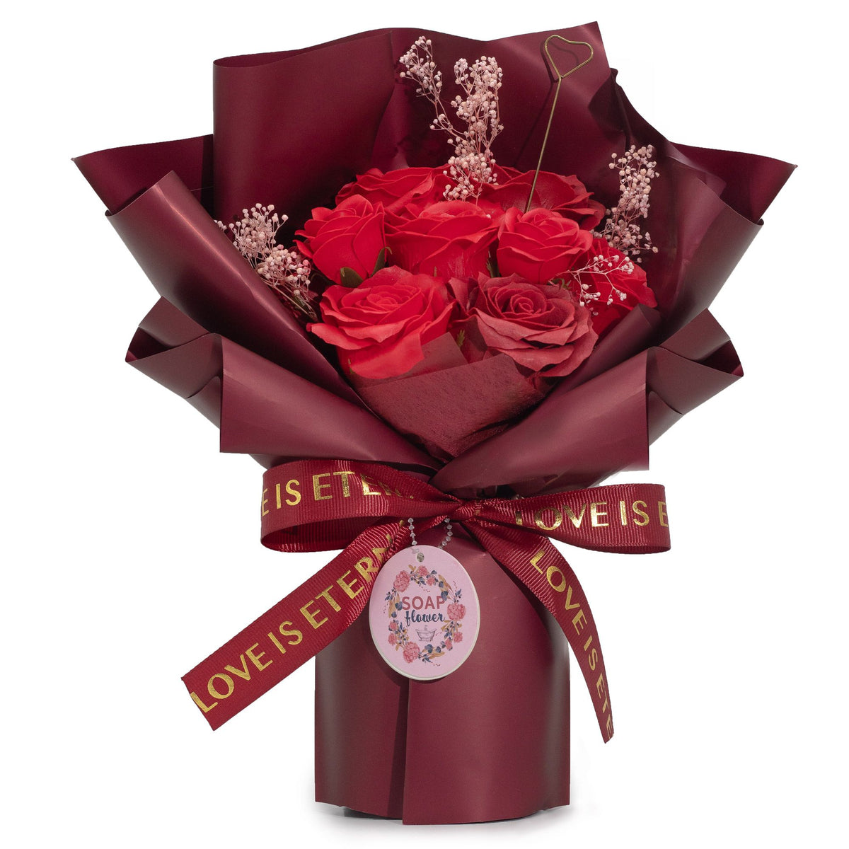 Large Red Roses Bouquet - Love is Eternal -  Gift Card