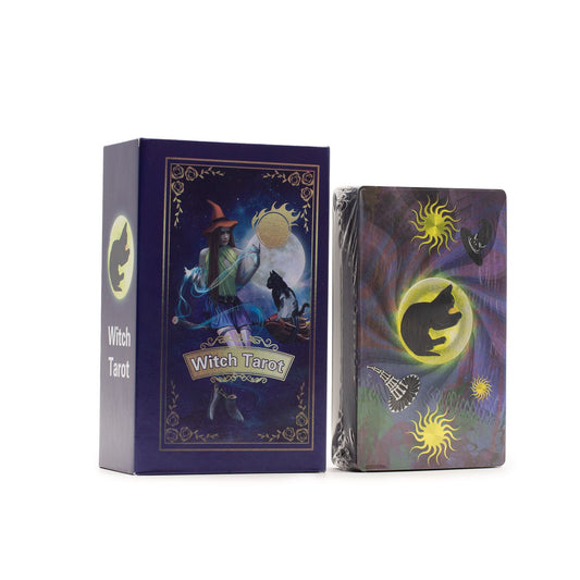 Purple Foil Tarot Card Set - Witch Tarot - with booklet