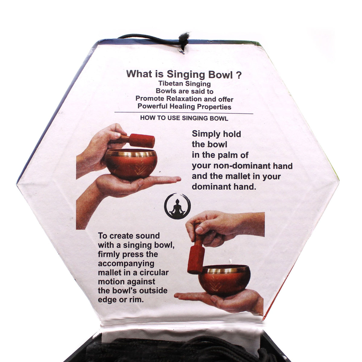 Yoga Moves Singing Bowl Set – White/Blue (10.7cm)