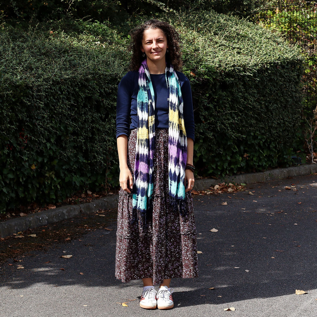 Boho Java Art Stole/Scarf - Multi Stripes - 62x200cm