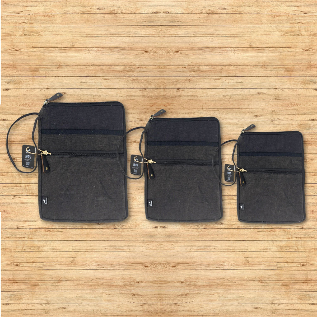 Stonewash Tablet Pouch - Charcoal