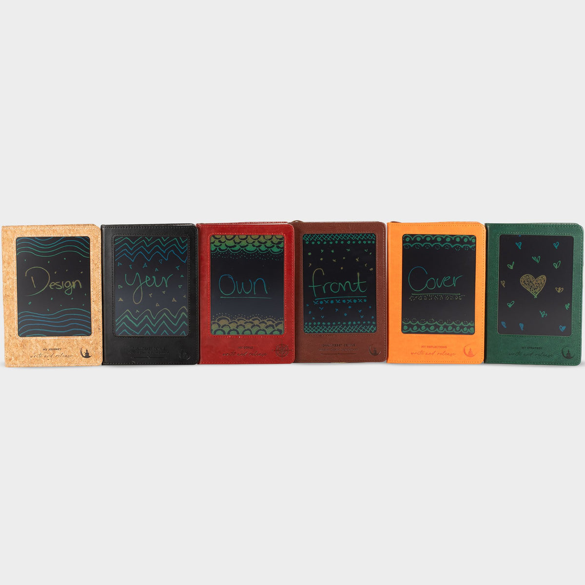 A5 Intention Note Book - LCD Wipe Screen - Red Leather Effect - 80 Leafs