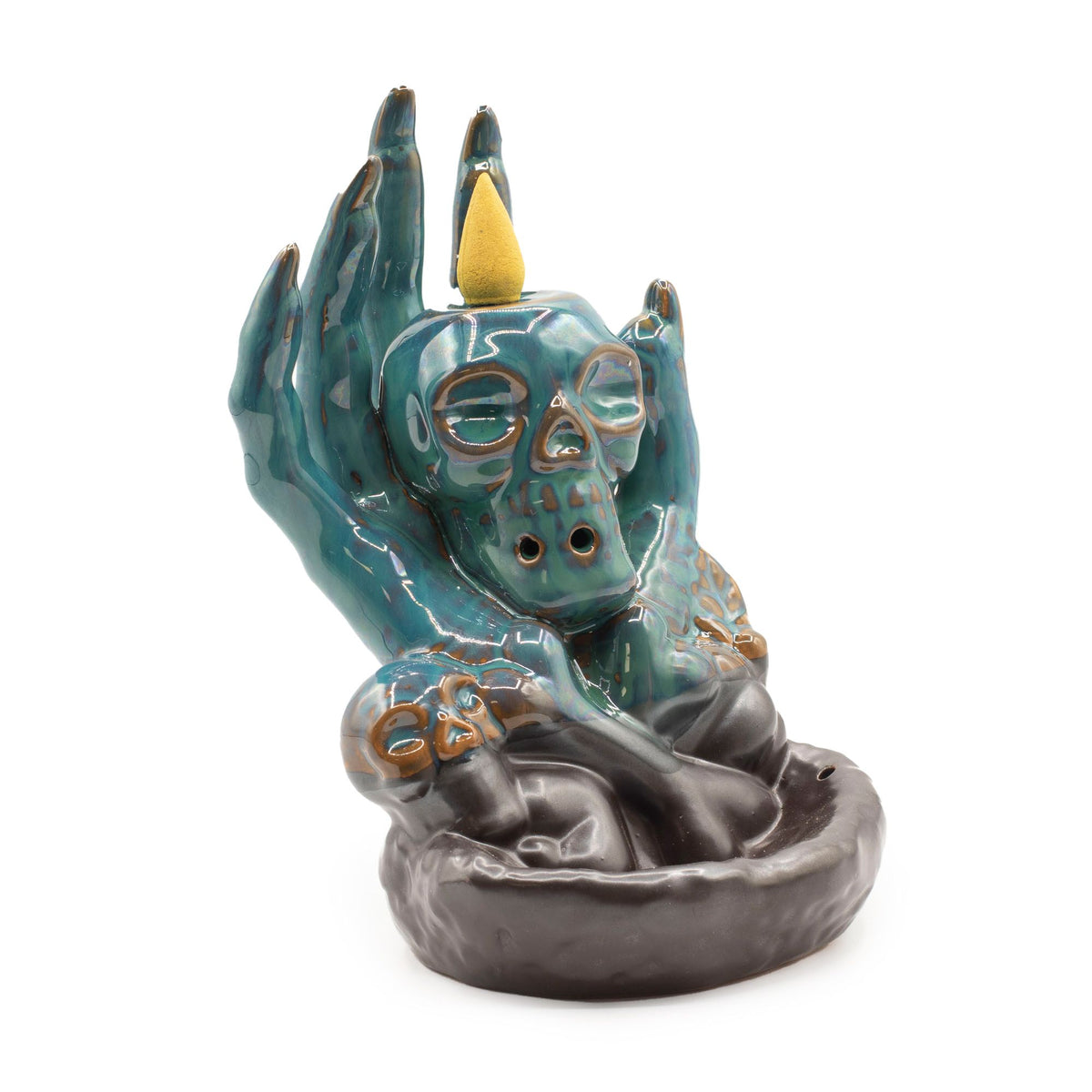 Backflow Incense Burner - Skull in Hand