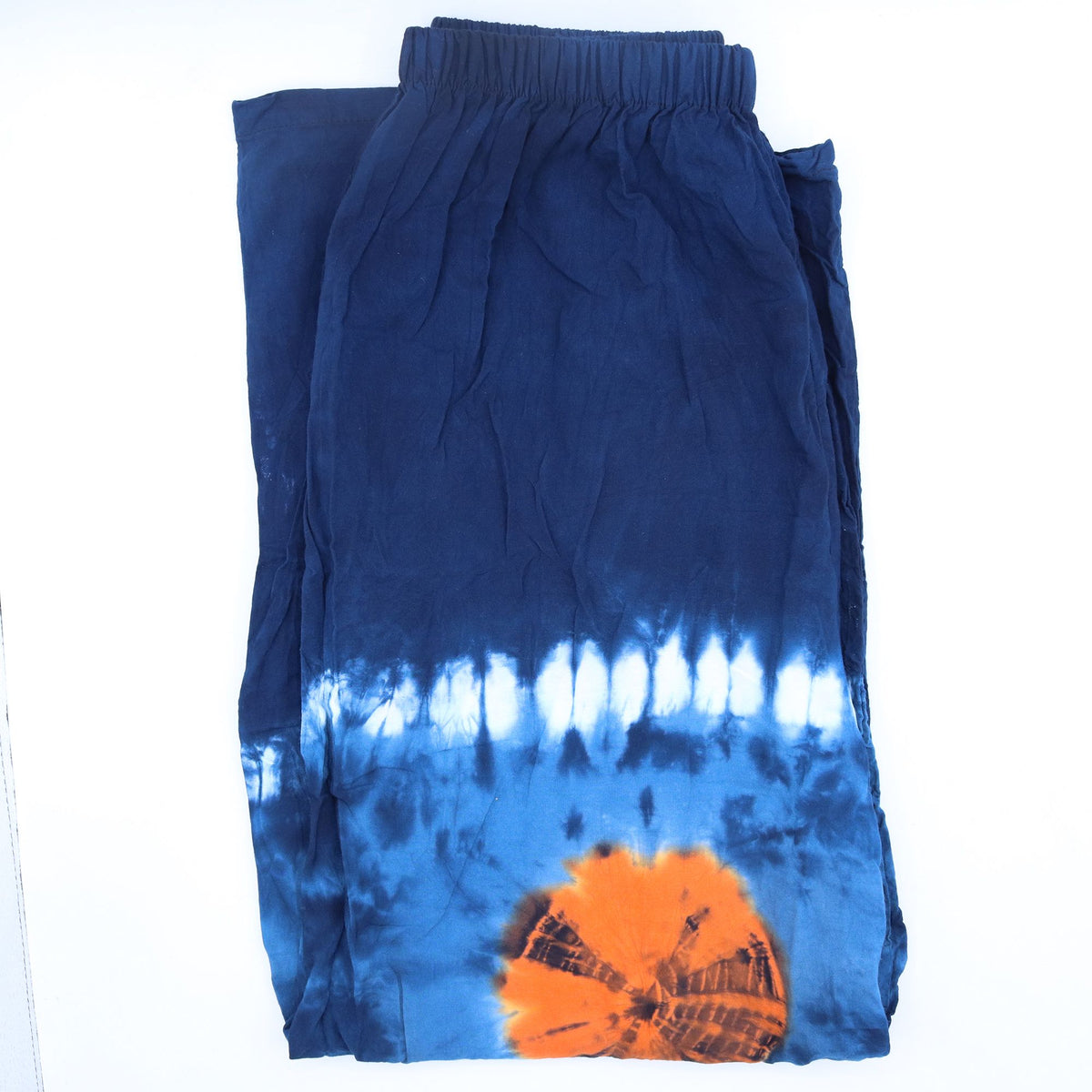 Japanese Style Lounge Pants - Teal & Orange - L