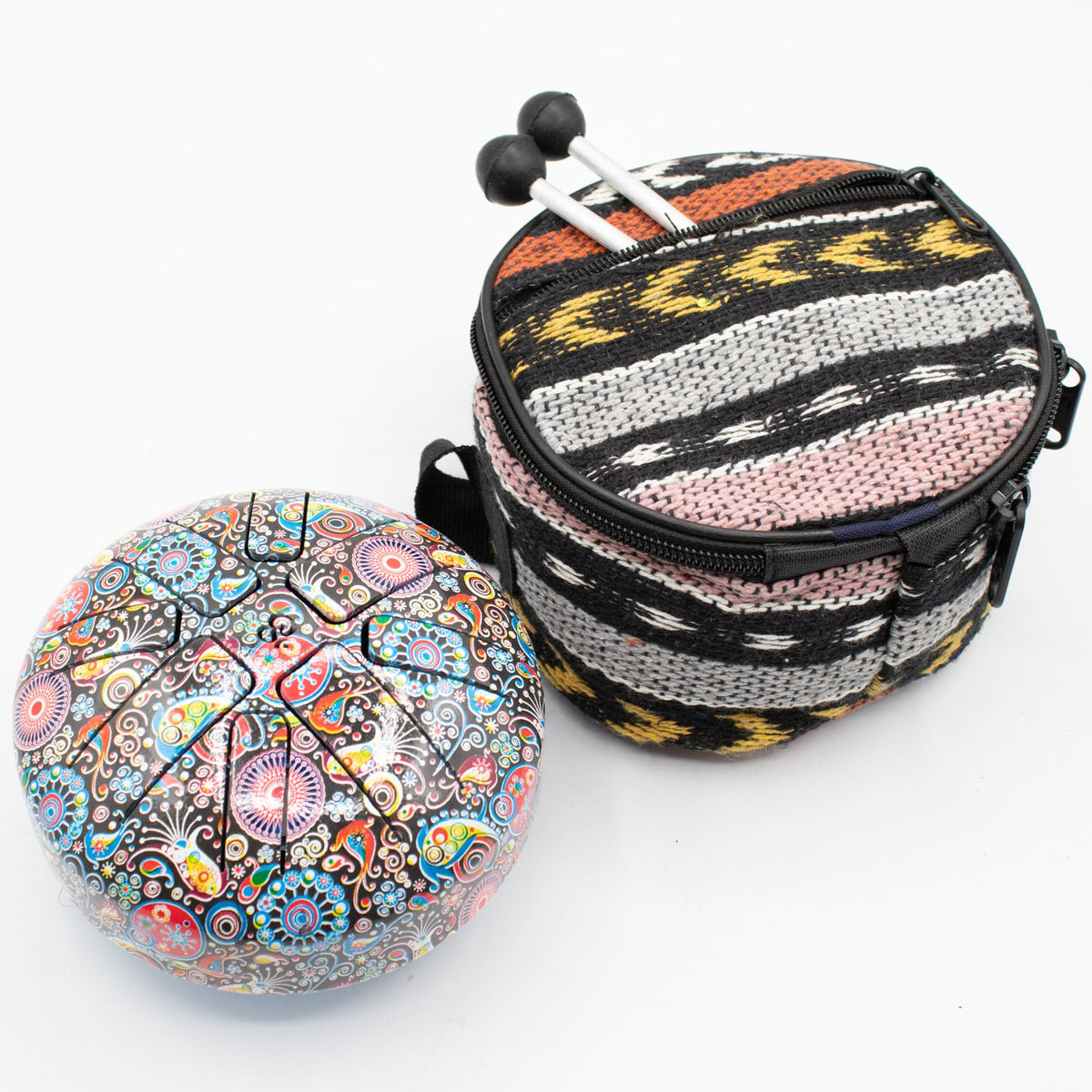 Small Happy Drum Multi Coloured- 13x9cm