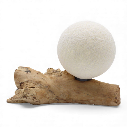 DriftGlow Lamp Cotton Luna Ivory Shade